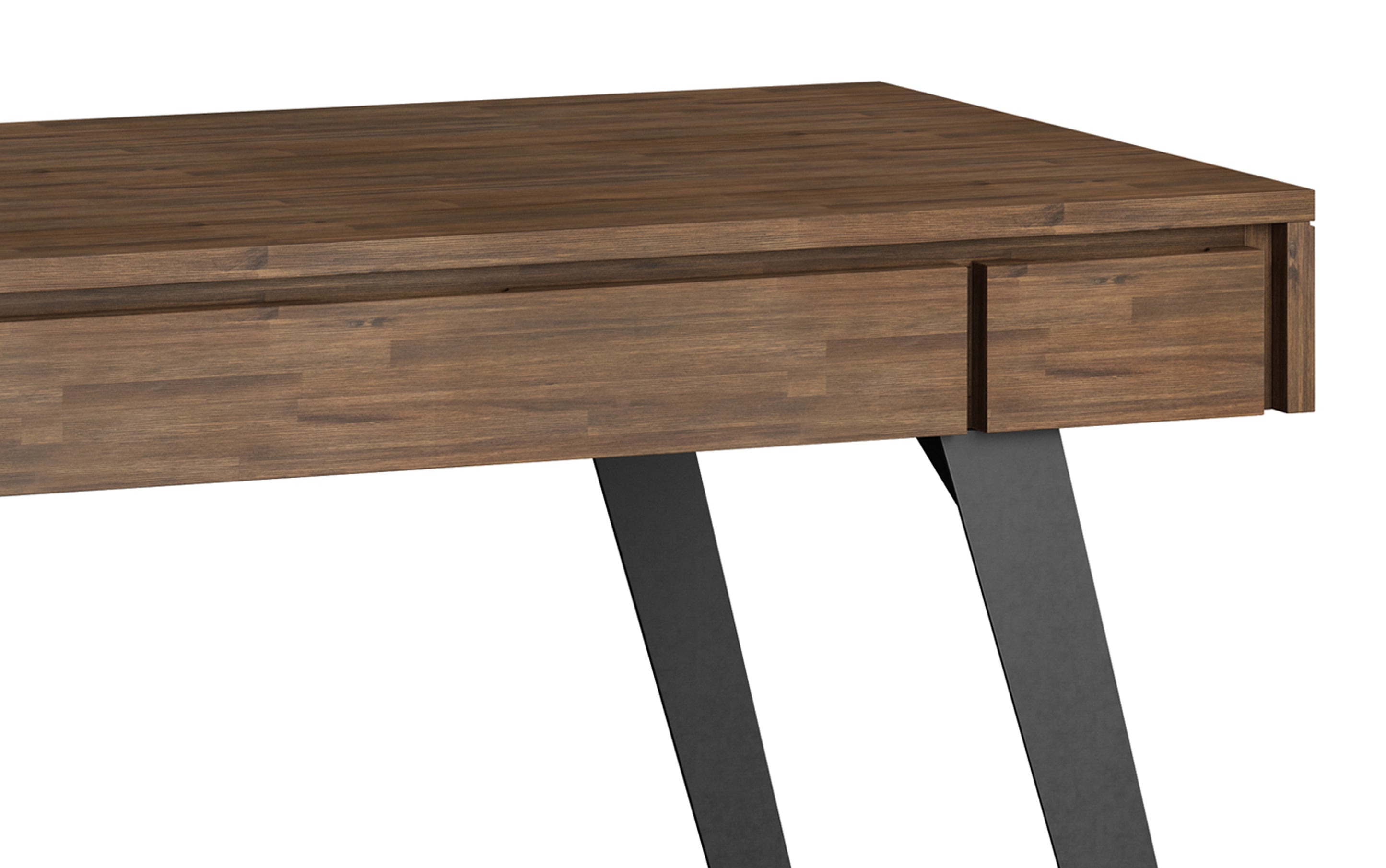 Lowry Small Desk in Rustic Natural Aged Brown