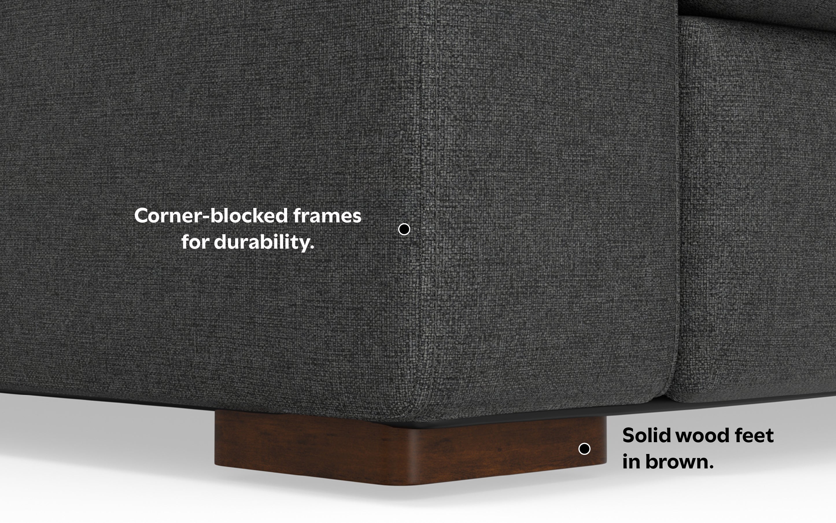 Charlie Deep Seater Left Sectional Sofa