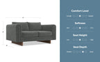 Jones 61 inch Loveseat in Performance Fabric