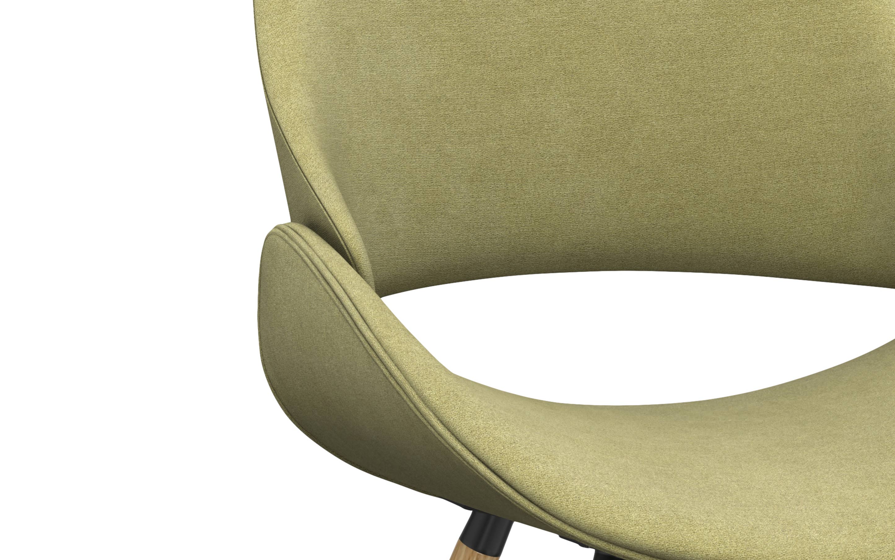 Malden Bentwood Dining Chair in Linen Style Fabric
