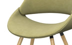 Malden Bentwood Dining Chair in Linen Style Fabric