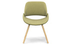 Malden Bentwood Dining Chair in Linen Style Fabric