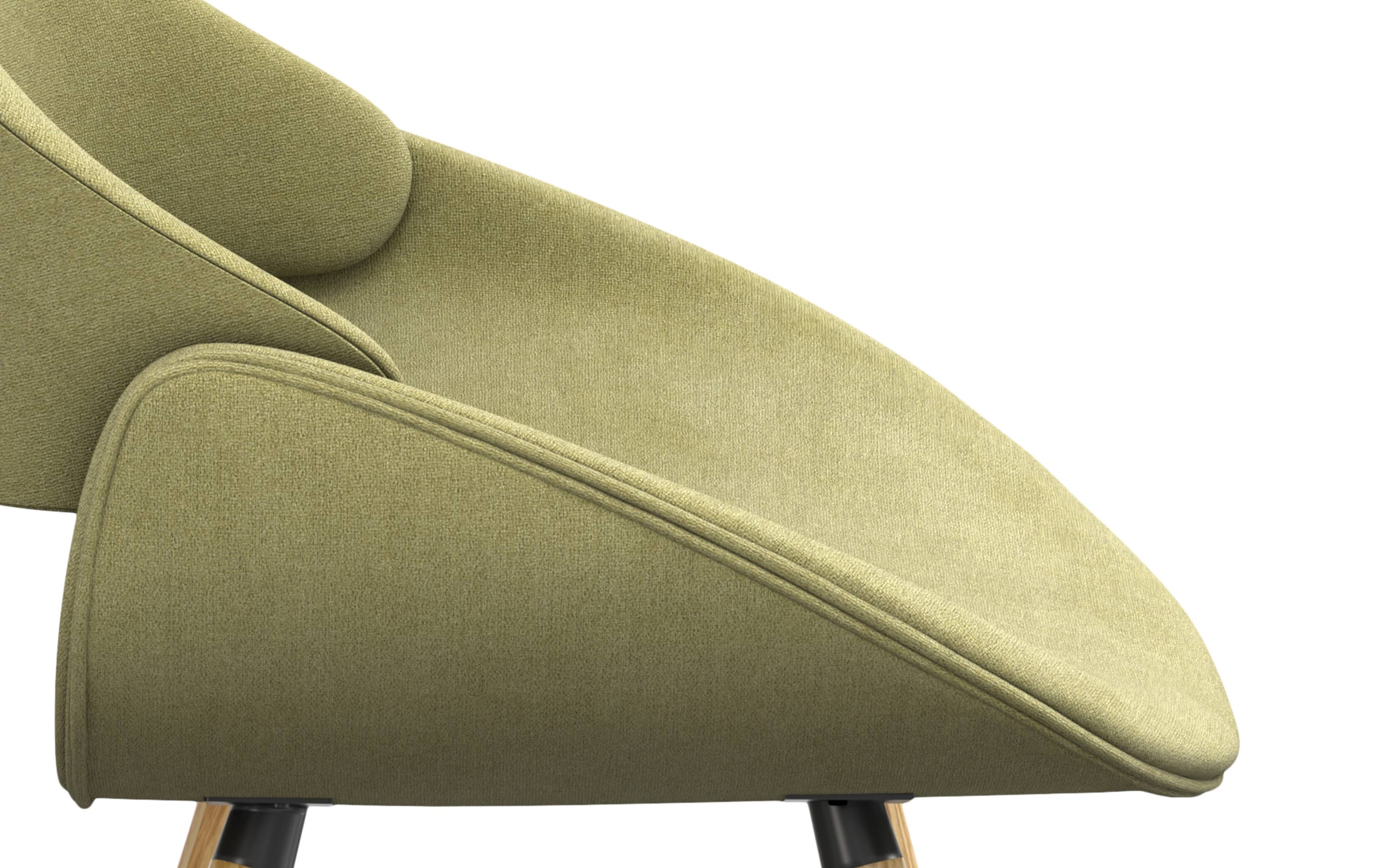 Malden Bentwood Dining Chair in Linen Style Fabric