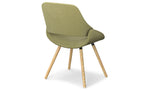 Malden Bentwood Dining Chair in Linen Style Fabric