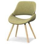 Malden Bentwood Dining Chair in Linen Style Fabric