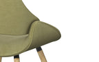 Malden Bentwood Dining Chair in Linen Style Fabric