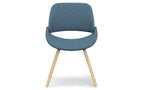 Malden Bentwood Dining Chair in Linen Style Fabric