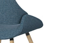 Malden Bentwood Dining Chair in Linen Style Fabric