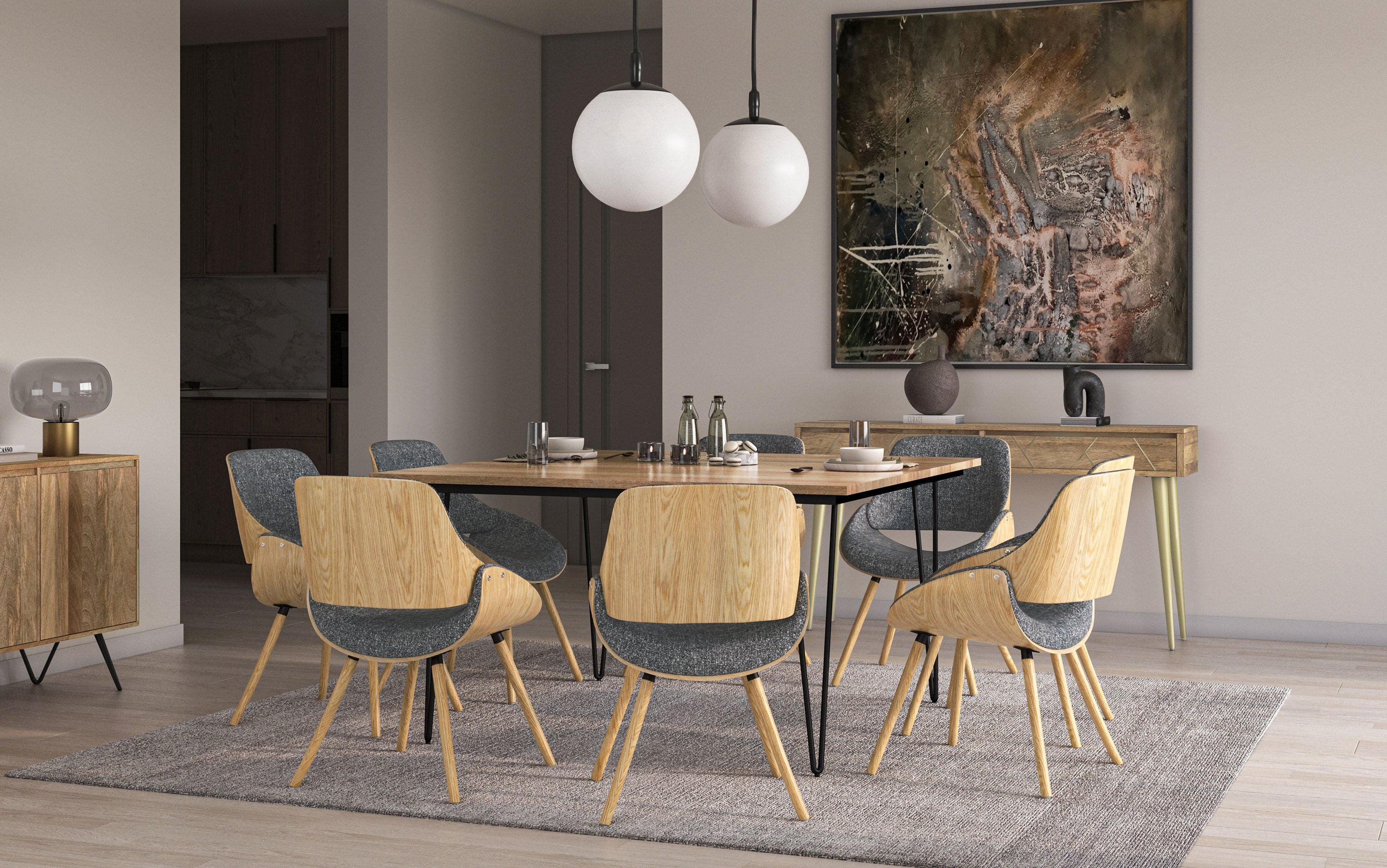 Malden Dining Chair with Wood Back