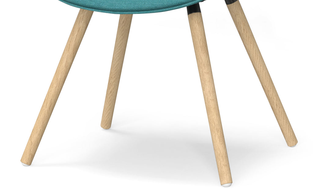 Malden Bentwood Dining Chair in Linen Style Fabric