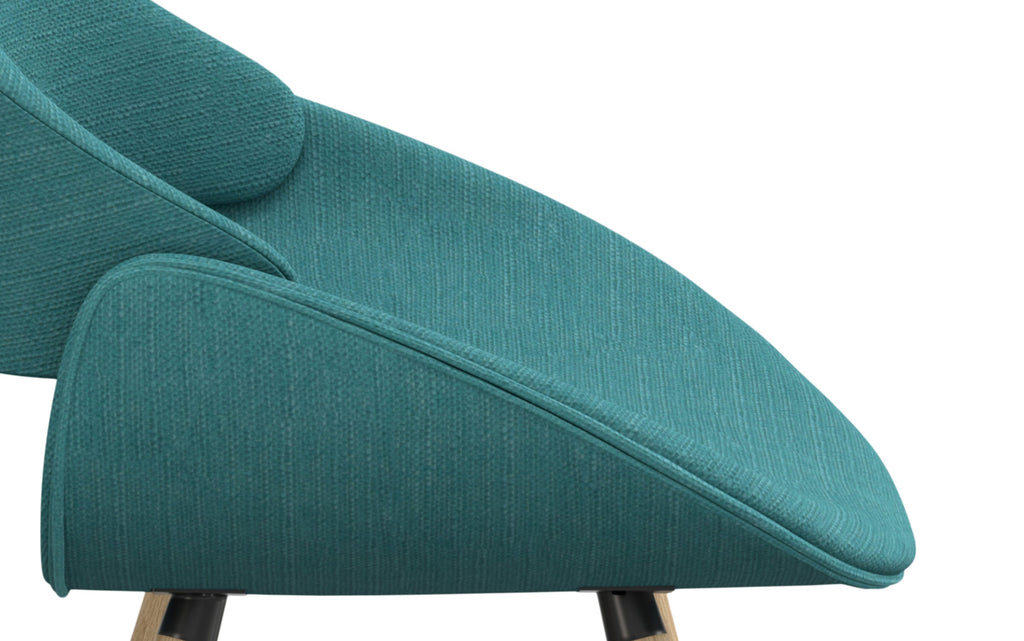 Malden Bentwood Dining Chair in Linen Style Fabric