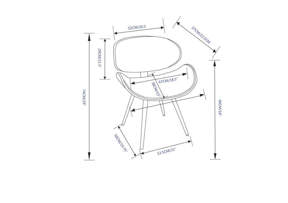 Marana Dining Chair in Black