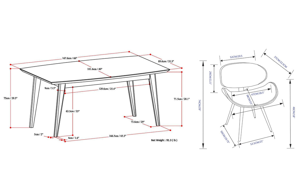 Marana / Draper 5-Piece Dining Set