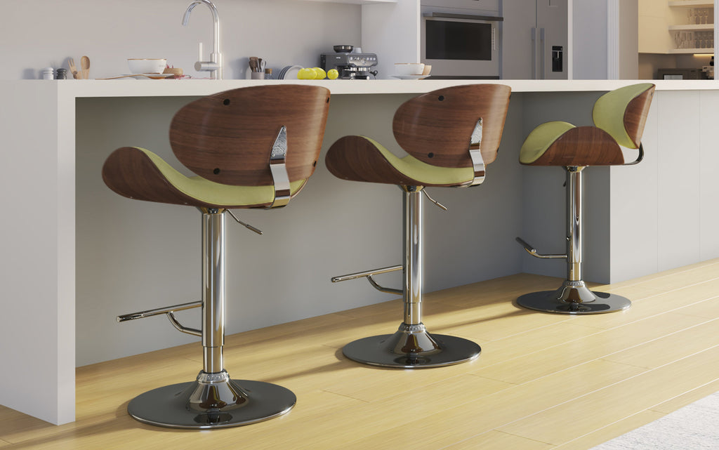 Marana Bentwood Adjustable Swivel Bar Stool