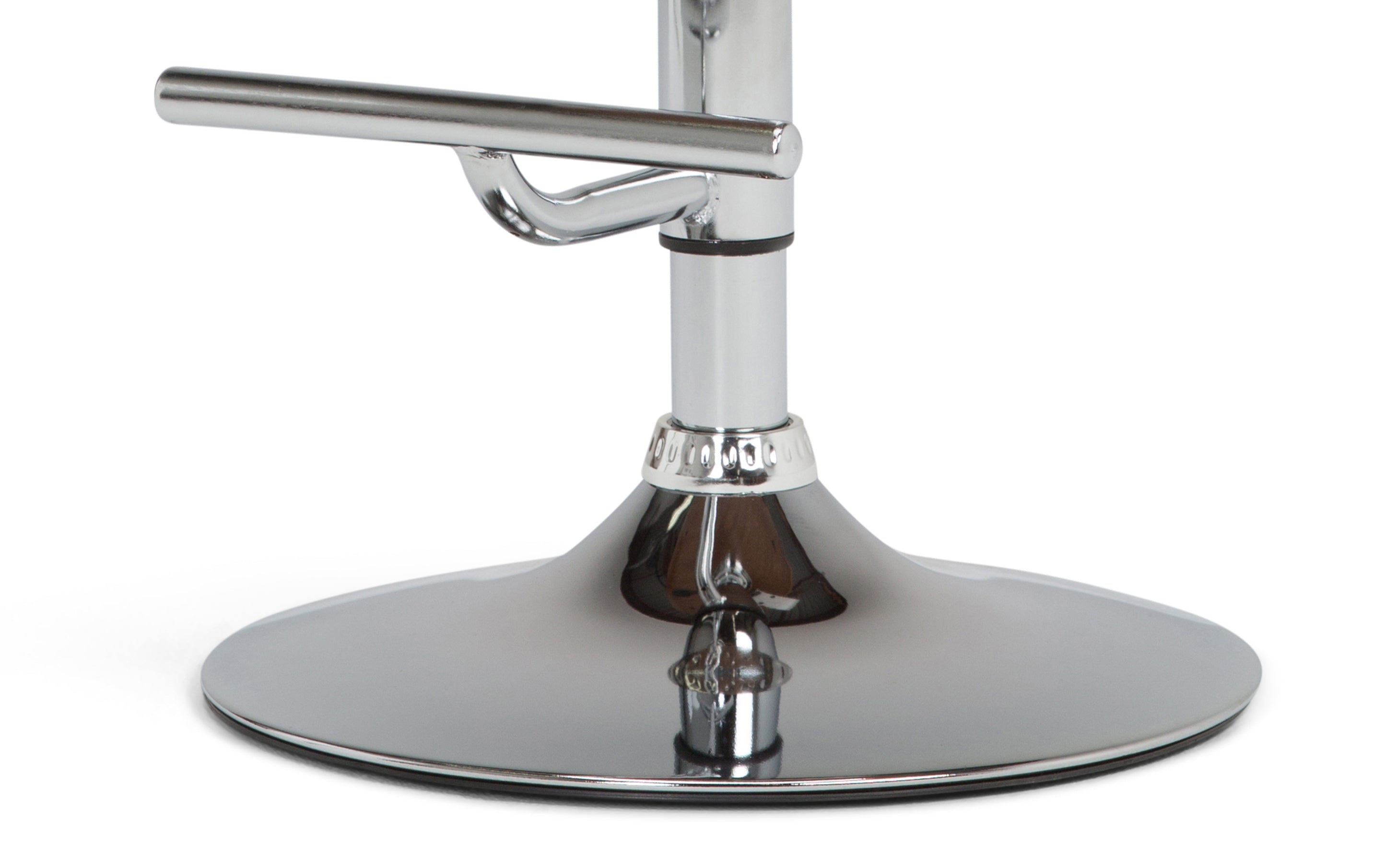 Marana Bentwood Adjustable Swivel Bar Stool in Vegan Leather