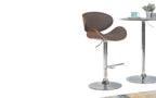 Marana Bentwood Adjustable Swivel Bar Stool