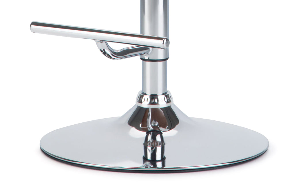 Marana Bentwood Adjustable Swivel Bar Stool in Linen Style Fabric