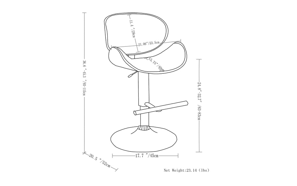 Marana Bentwood Adjustable Swivel Bar Stool