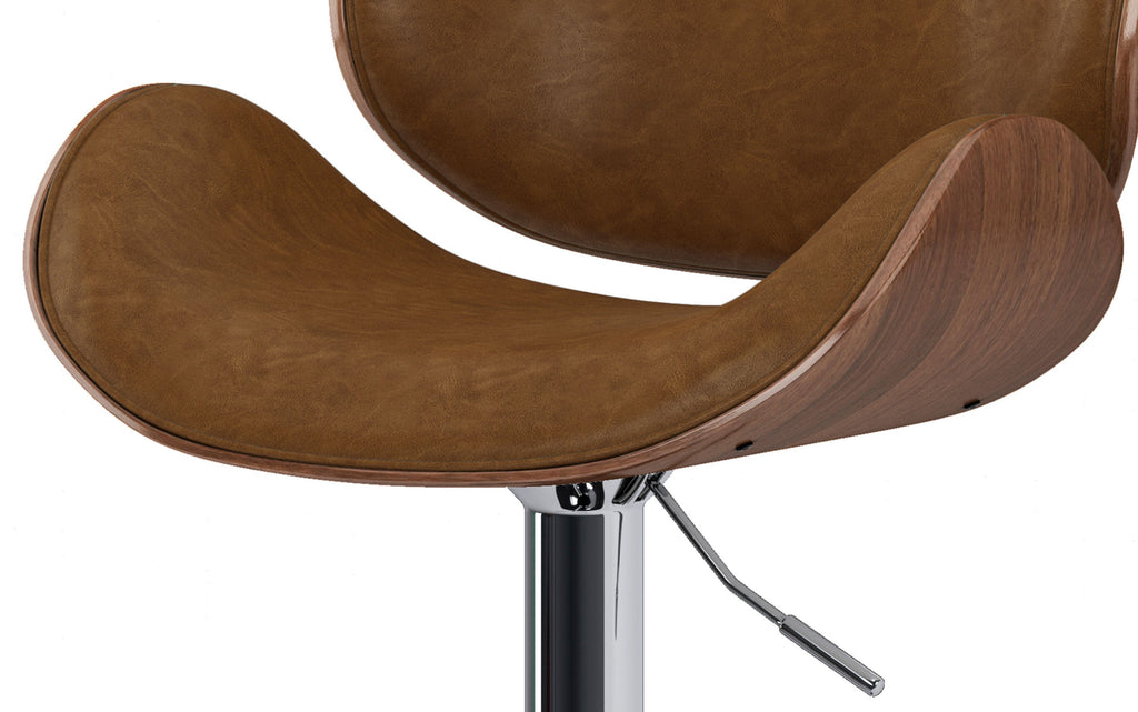 Marana Bentwood Adjustable Swivel Bar Stool