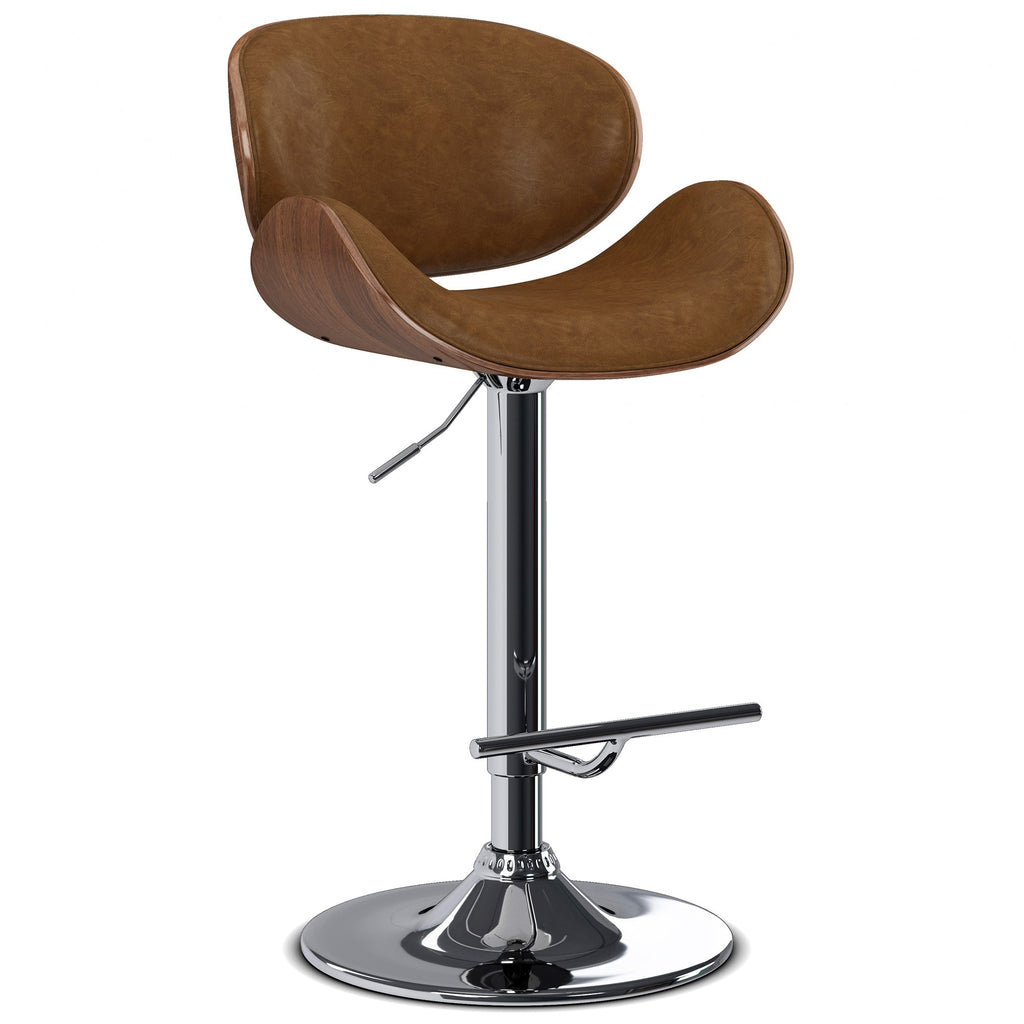 Marana Bentwood Adjustable Swivel Bar Stool