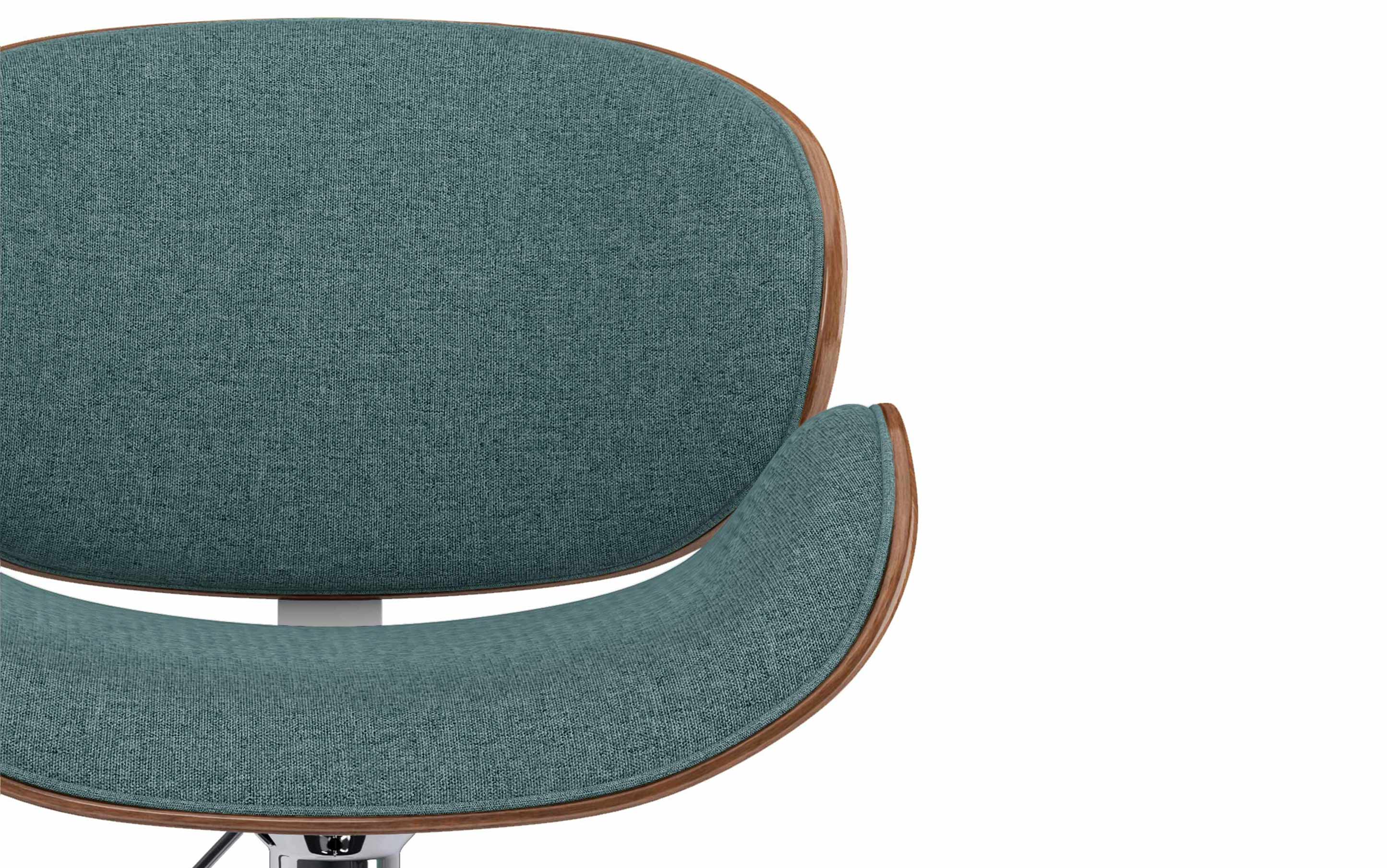 Marana Bentwood Adjustable Swivel Bar Stool in Light Turquoise Blue