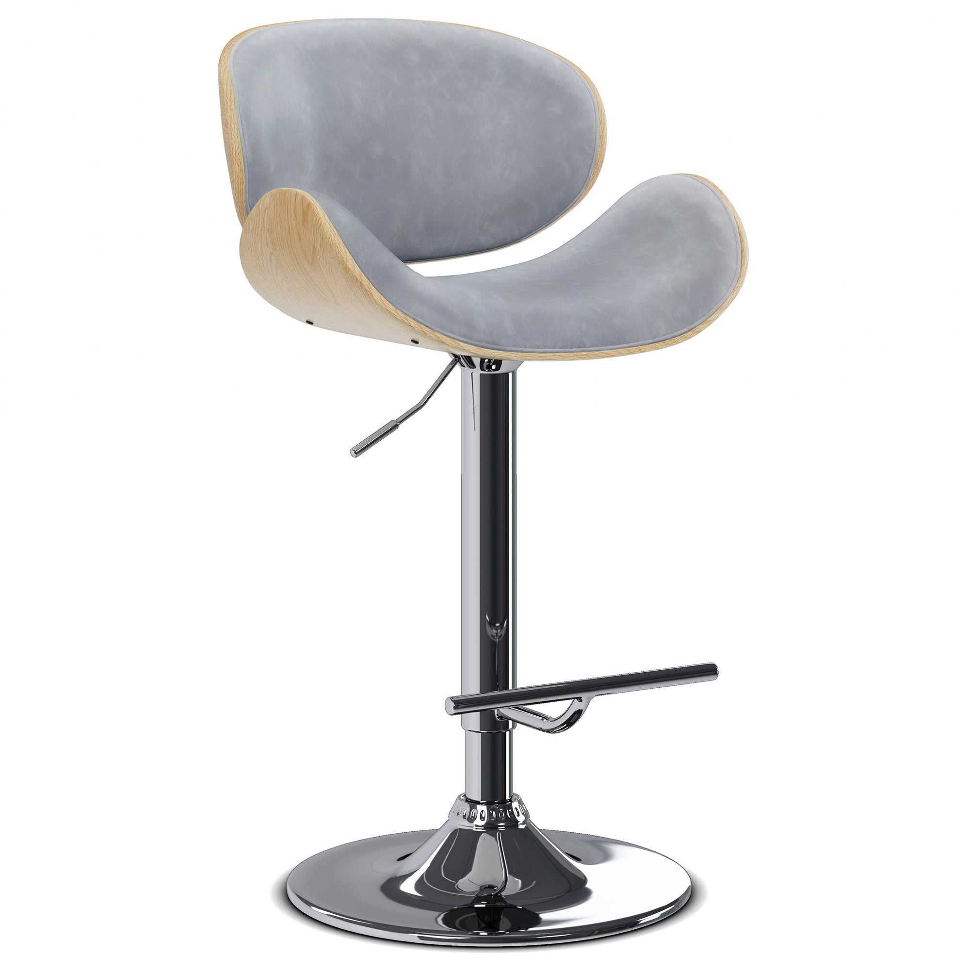 Marana Bentwood Adjustable Swivel Bar Stool