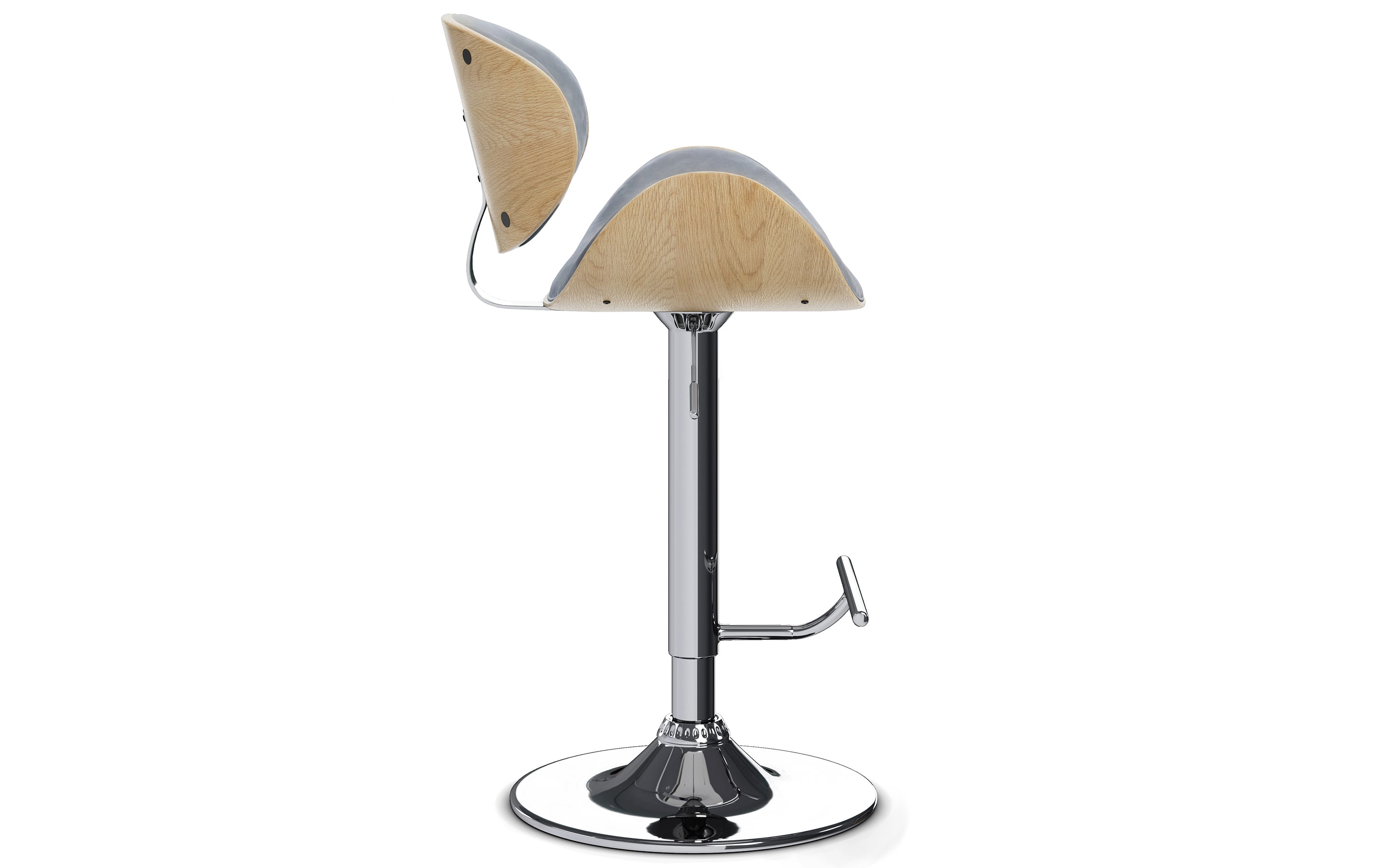 Marana Bentwood Adjustable Swivel Bar Stool