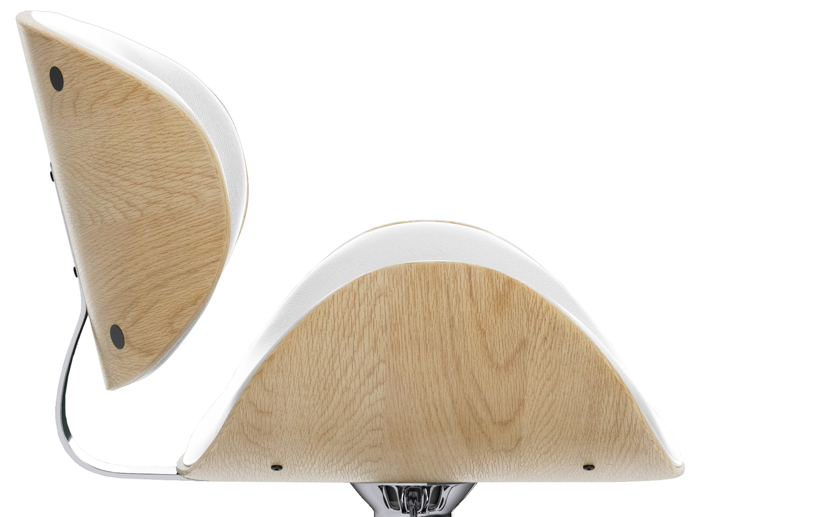 Marana Bentwood Adjustable Swivel Bar Stool in Vegan Leather