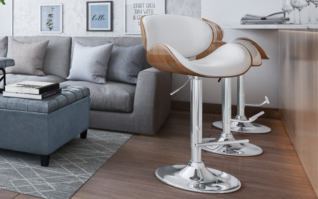 Marana Bentwood Adjustable Swivel Bar Stool