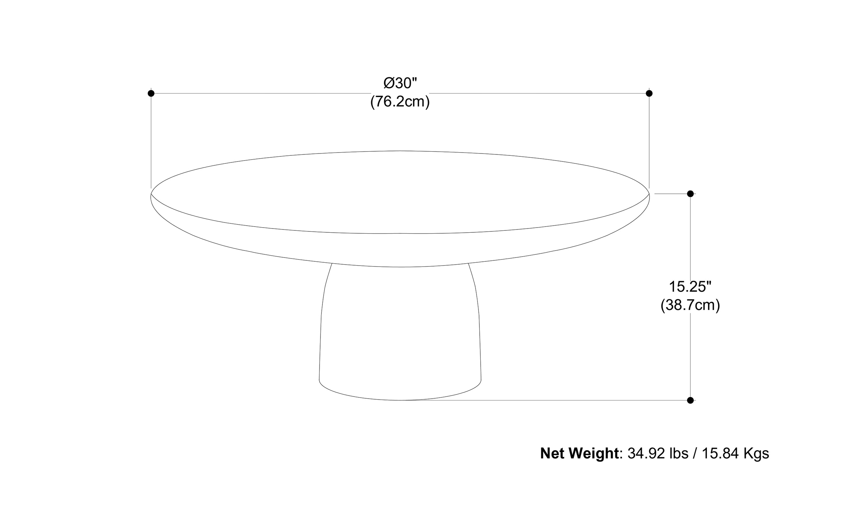 Alexa Cast Aluminum Coffee Table