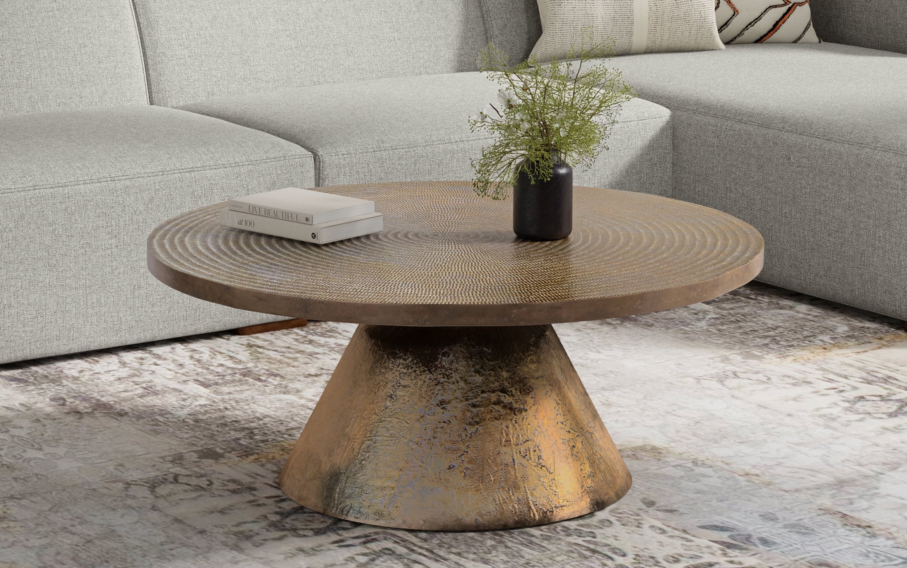 Michelle Cast Aluminum Coffee Table