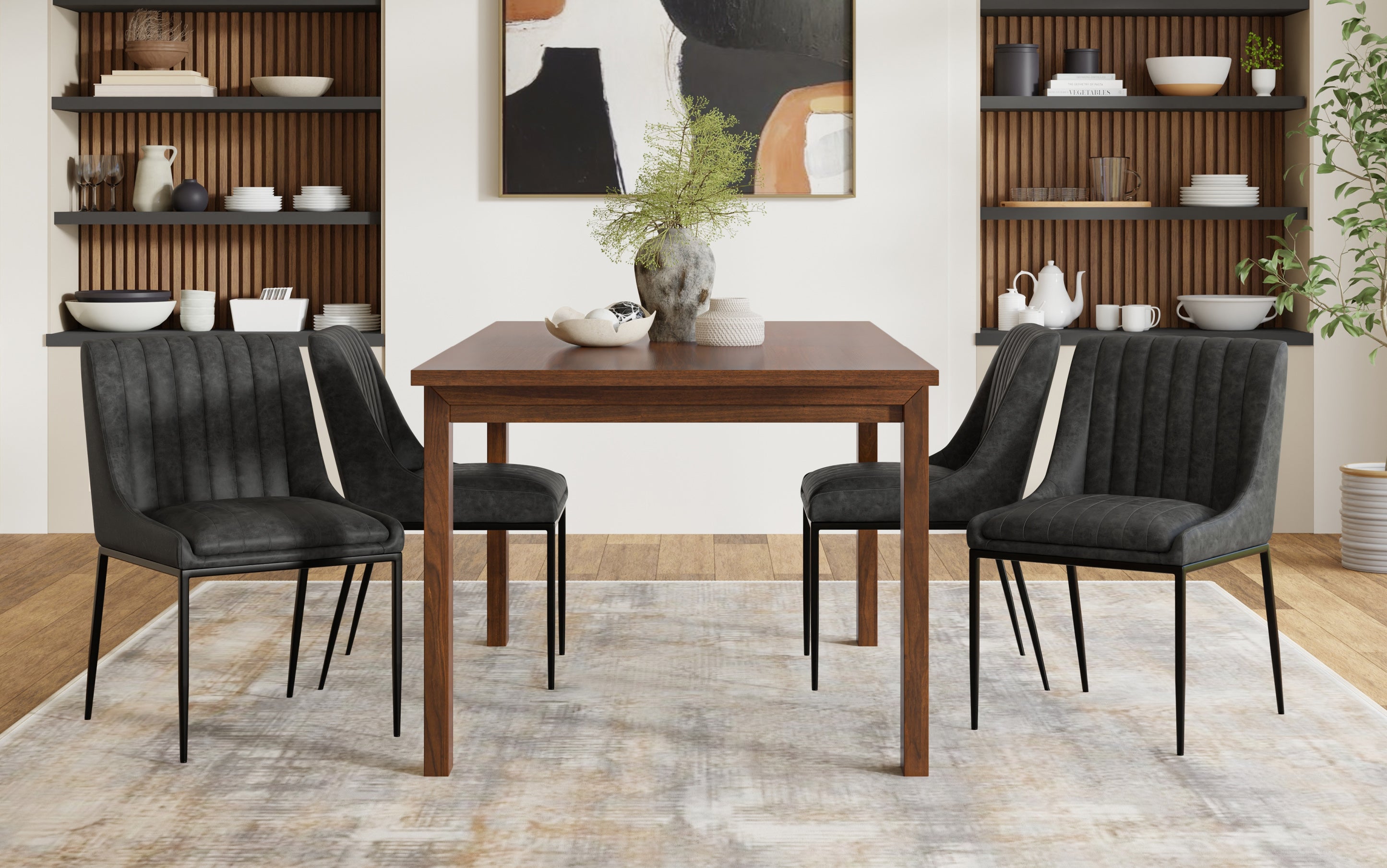 Melody Dining Chair (Set of 2) in Distressed Vegan Leather