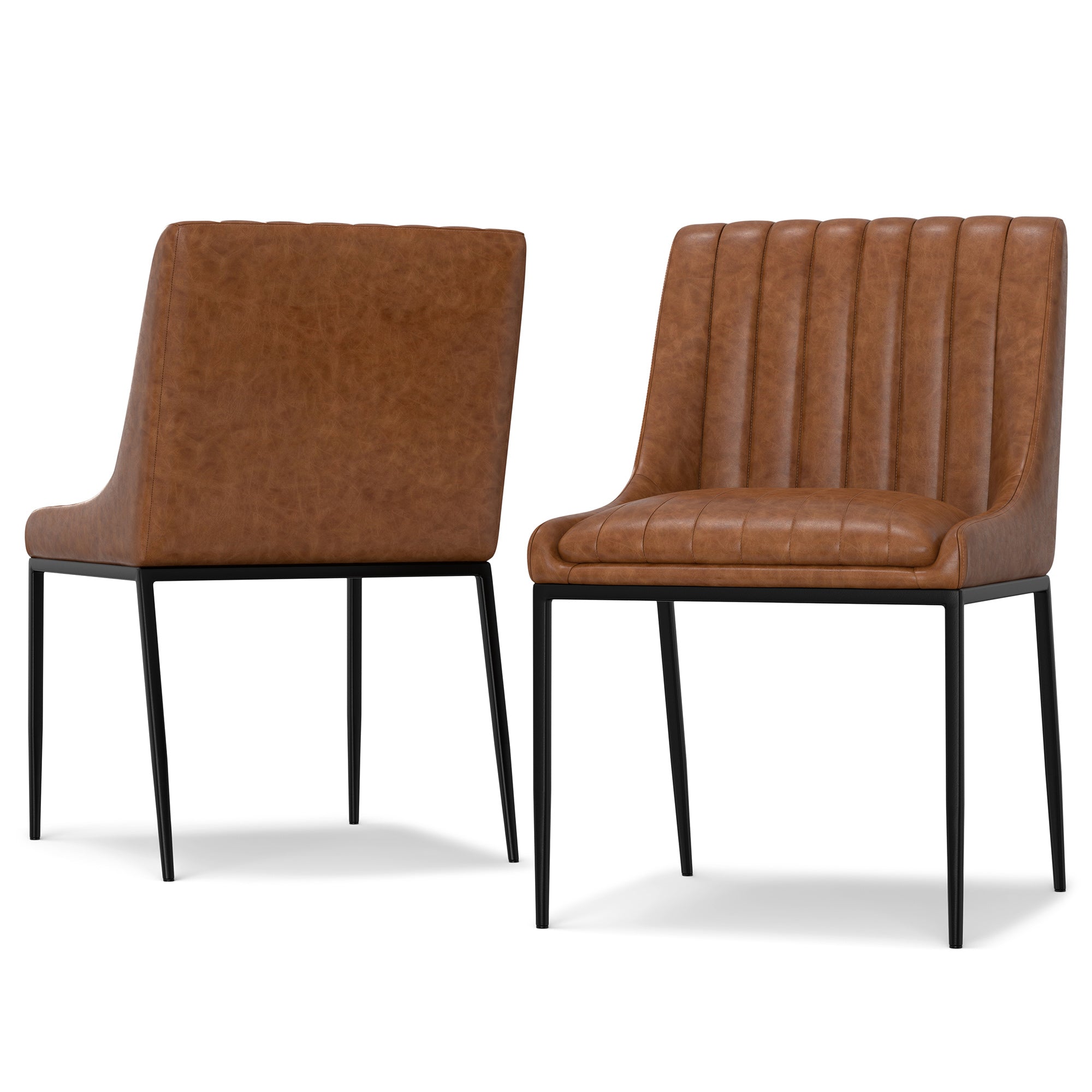 Melody Dining Chair (Set of 2) in Distressed Vegan Leather
