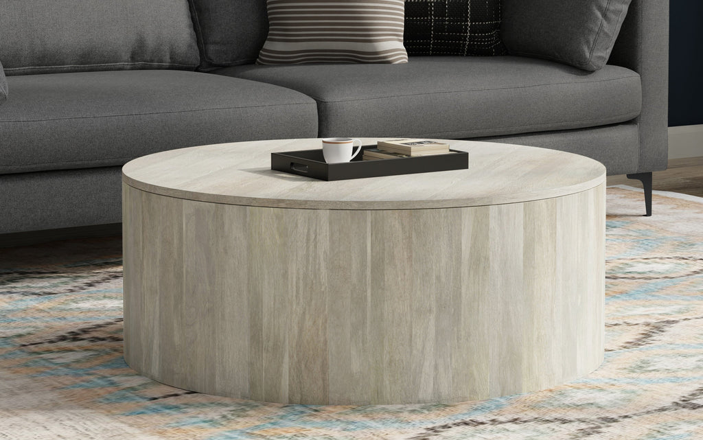 Millbury Drum Coffee Table in Mango