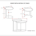 Monet Nesting Metal Table