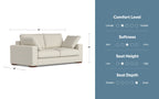 Charlie 78 inch Deep Seater Sofa