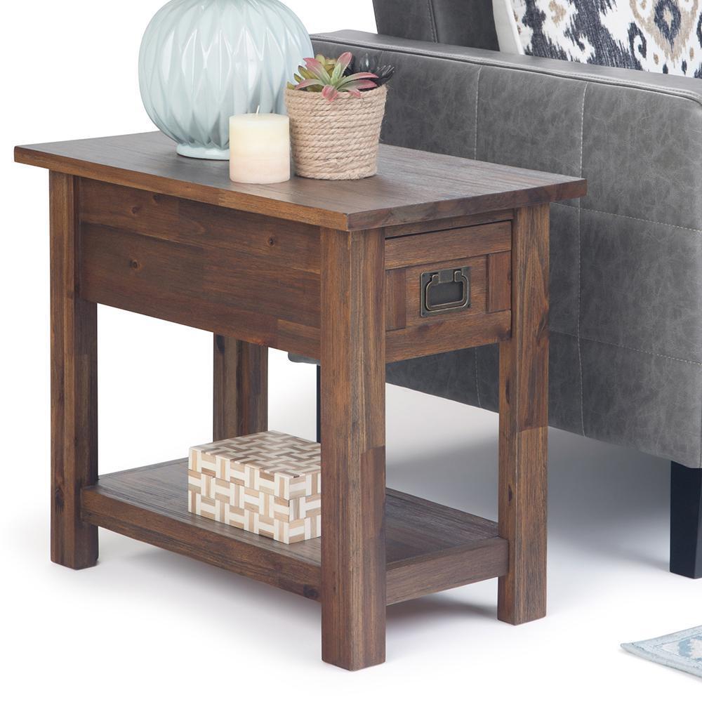 Monroe Narrow Side Table in Acacia
