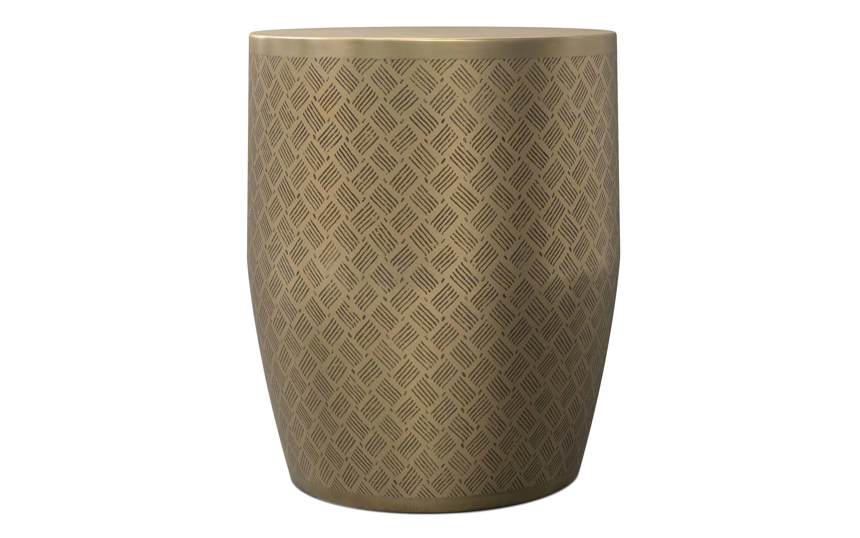 Johnsen 18 inch Cross Hatch Pattern Accent Table