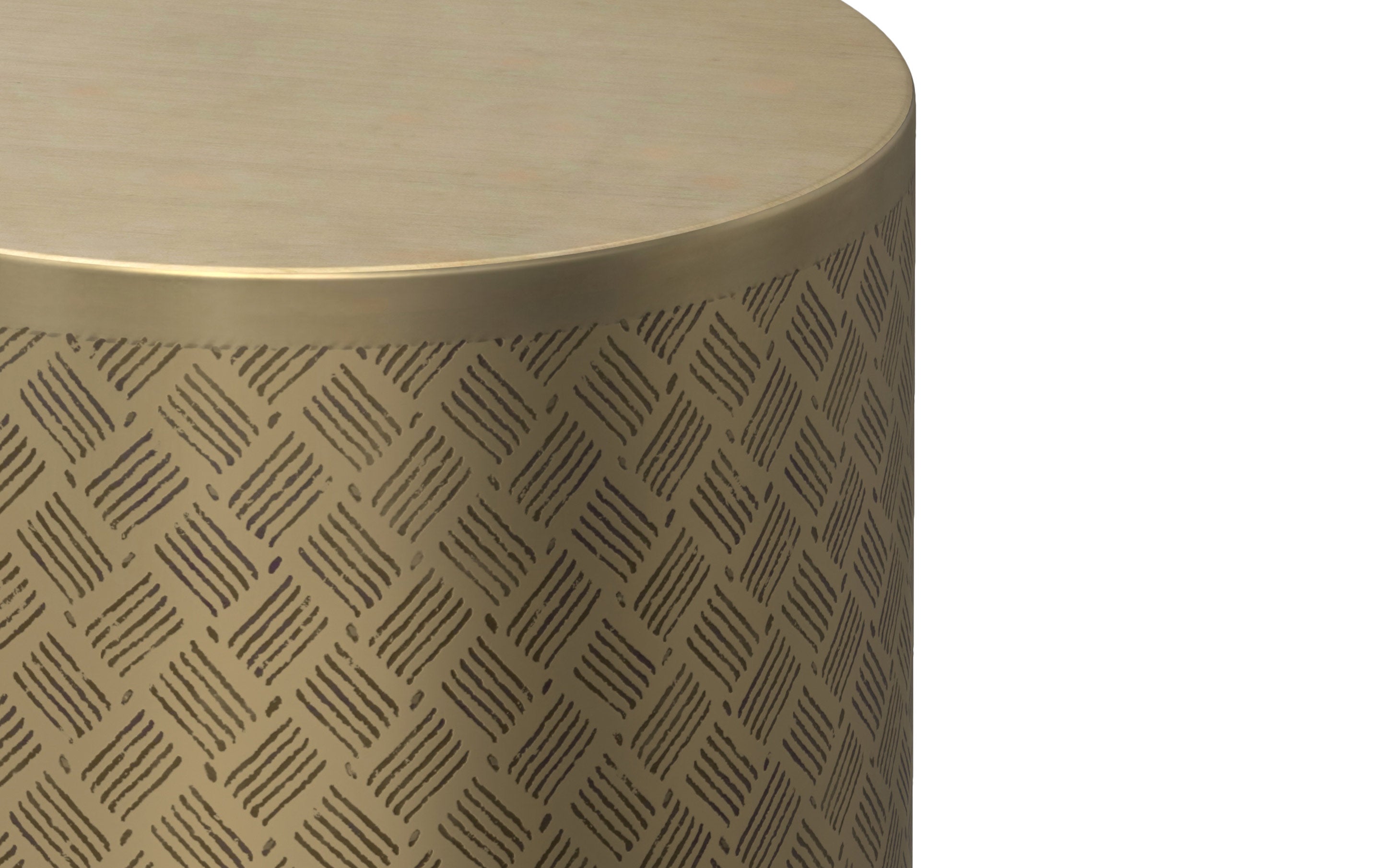 Johnsen 18 inch Cross Hatch Pattern Accent Table