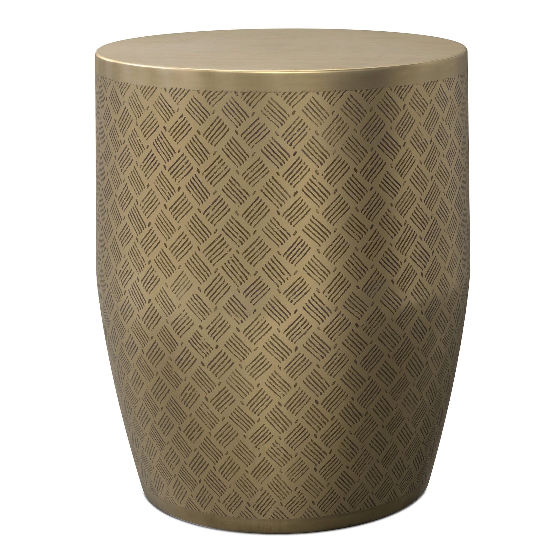 Johnsen 18 inch Cross Hatch Pattern Accent Table