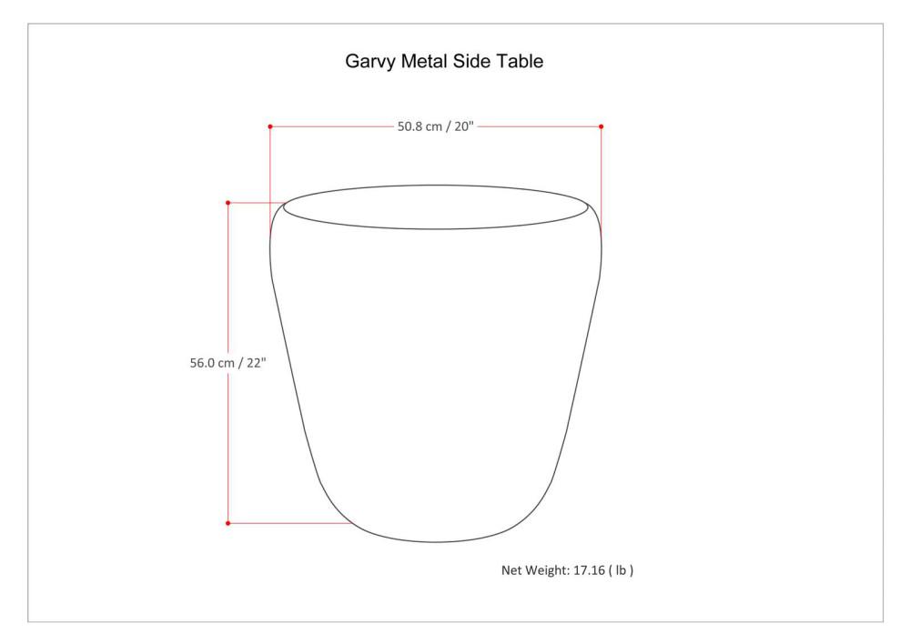 Garvy Metal Side Table