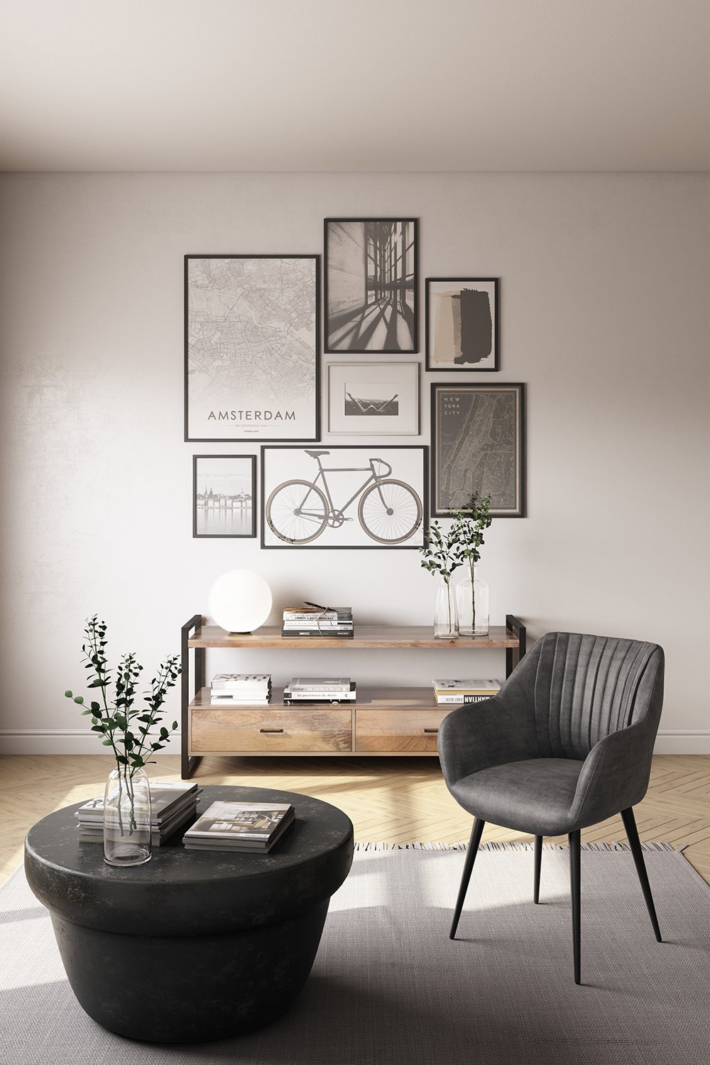 Garvy Coffee Metal Table