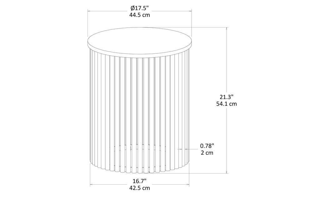 Demy Metal Accent Table