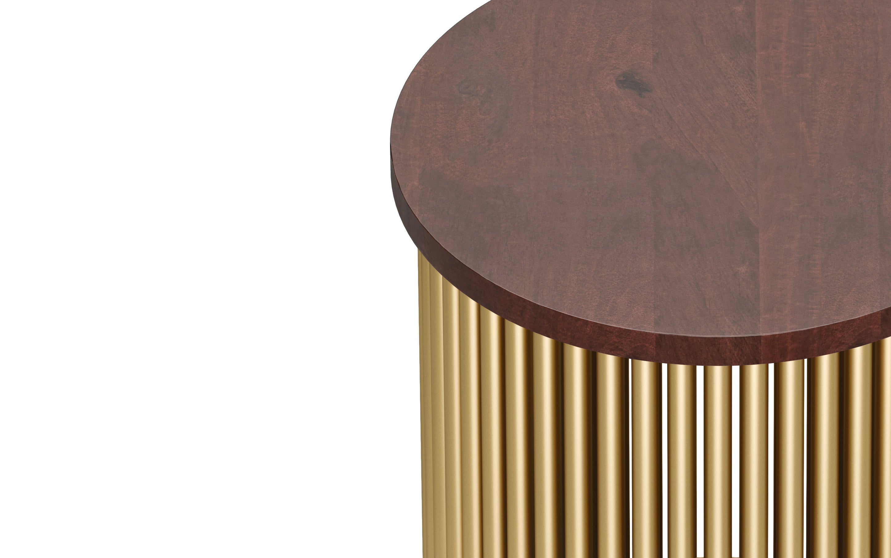 Demy Metal and Wood Accent Table
