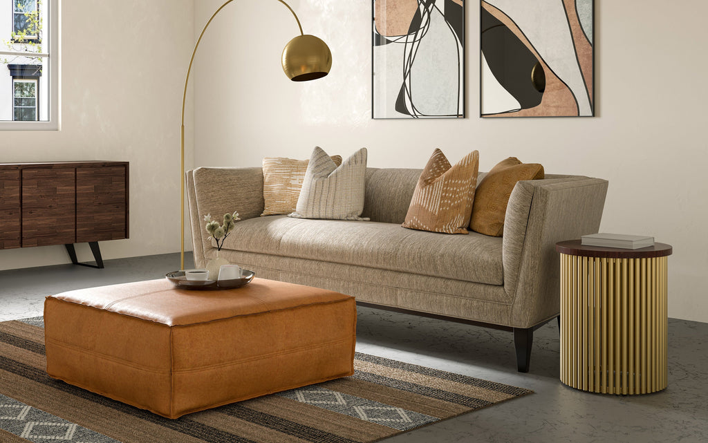 Demy Metal and Wood Accent Table