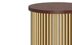 Demy Metal and Wood Accent Table