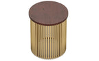 Demy Metal and Wood Accent Table