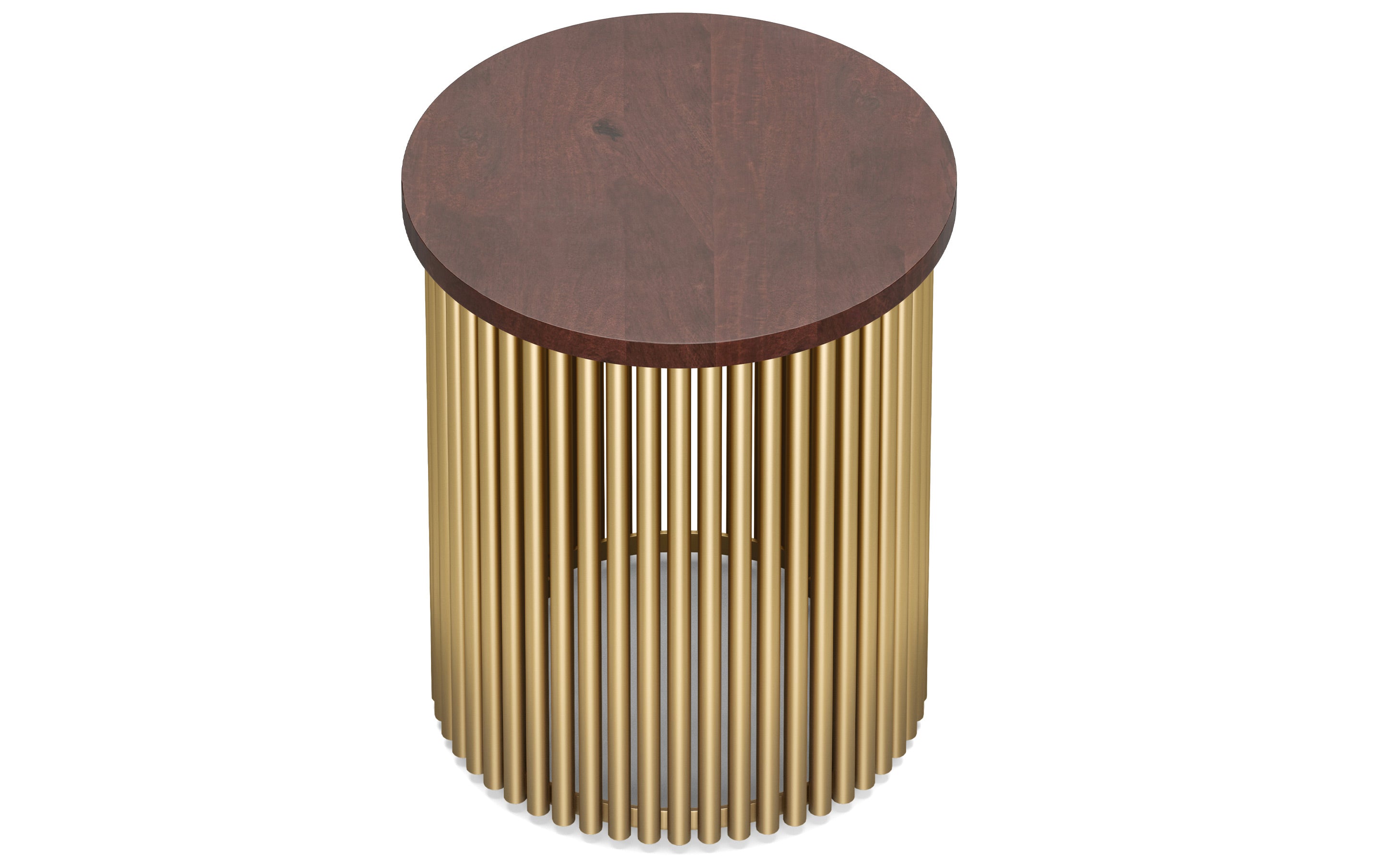 Demy Metal and Wood Accent Table
