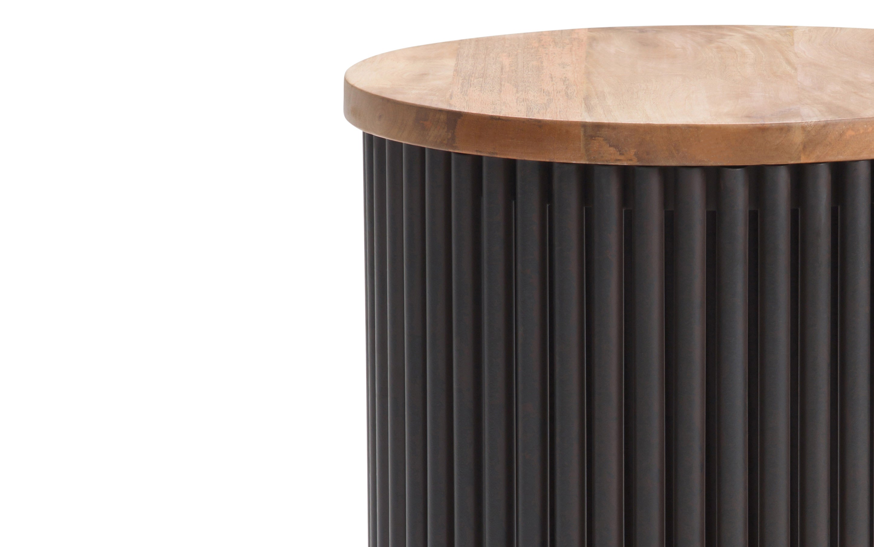Demy Metal and Wood Accent Table