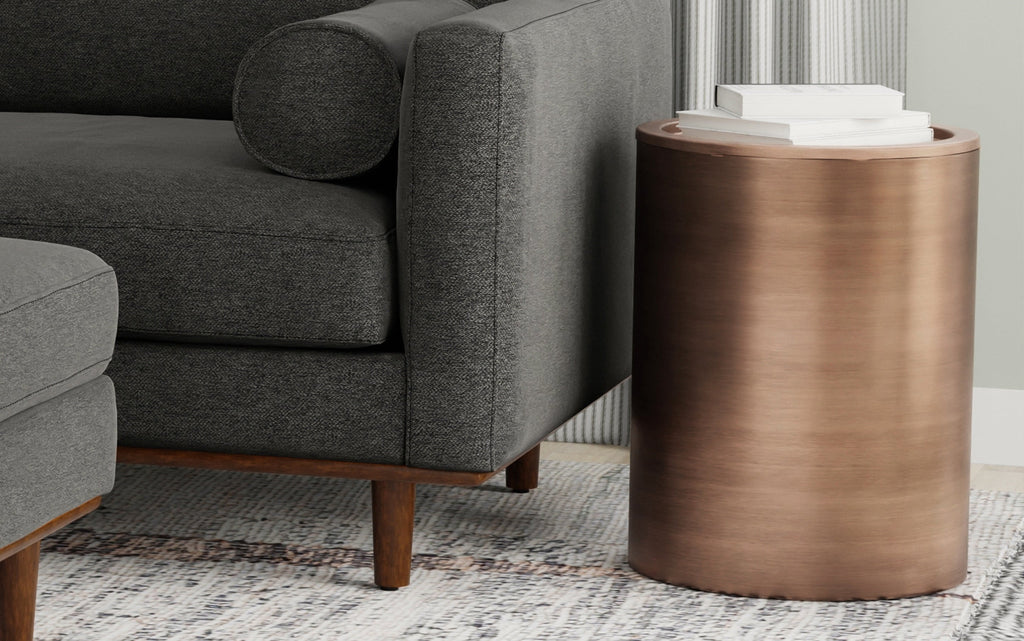 Corbin Metal Side Table in Smooth Finish